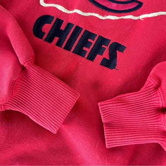 CRABLE 🏈 Vintage Men’s Red ‘Kansas City CHIEFS’ Crewneck Sweatshirt - Size XL - Picture 6 of 14